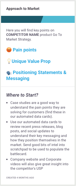 sales battlecard example go to market