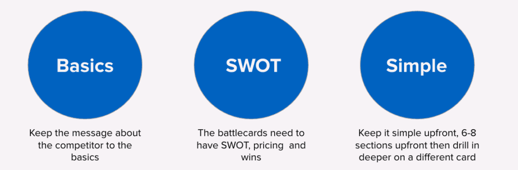 Three key ingredients to building your competitive battlecards.