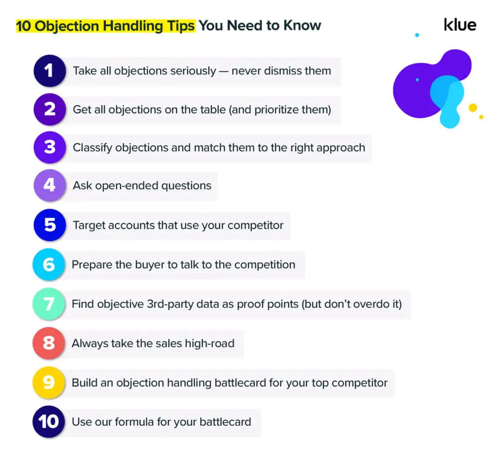 10 tips for objection handling in sales