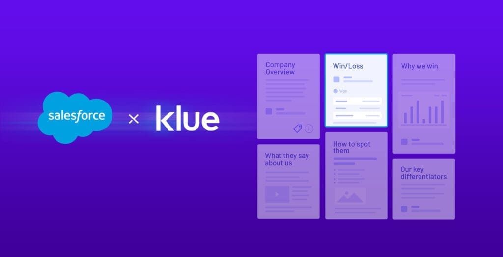 Klue and Salesforce Win-Loss battlecard