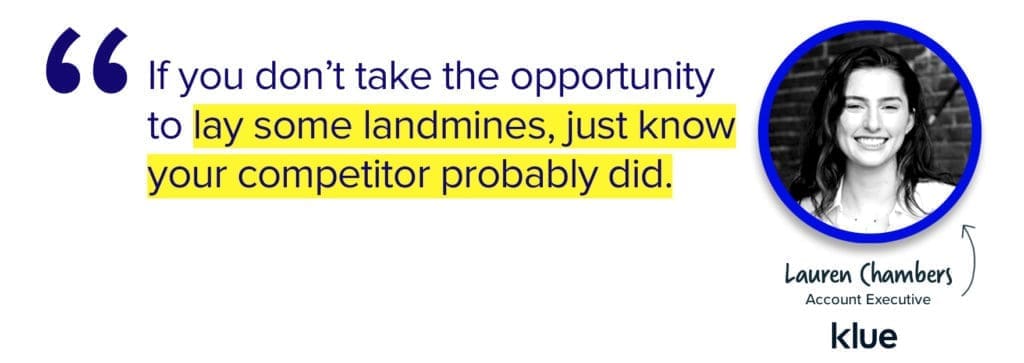 Landmine sales tactic