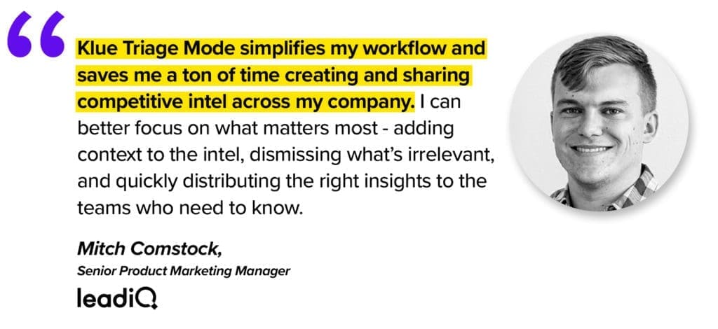 competitive intelligence lead iq mitch comstock