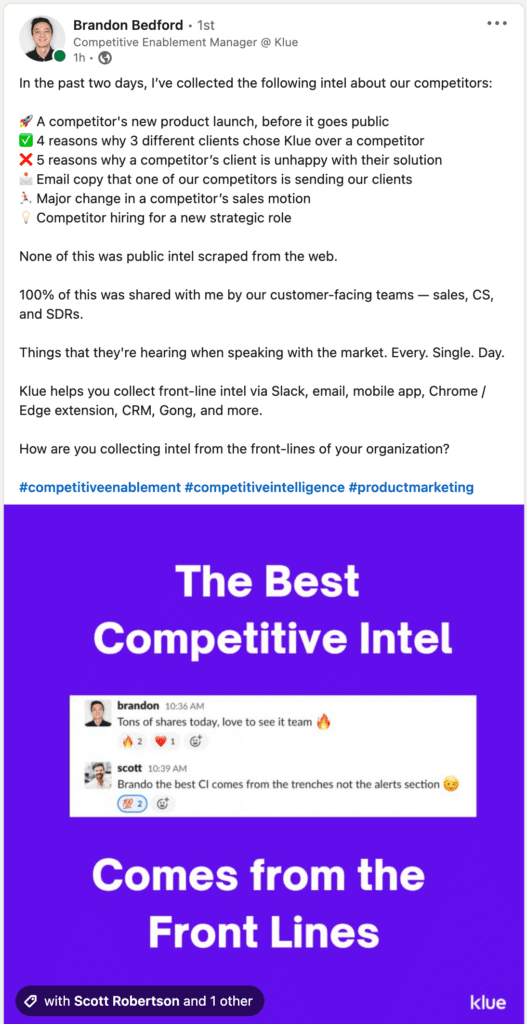 internal sources of competitive intelligence 