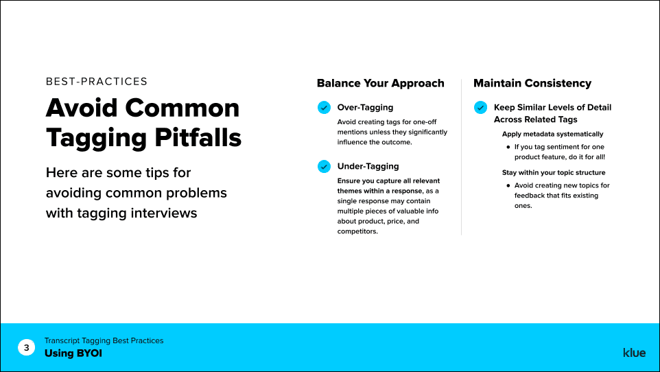 An infographic showing how to avoid common win-loss data tagging pitfalls